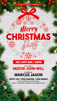 Christmas party Digital Display (9:16) template