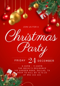 CHRISTMAS PARTY A3 template
