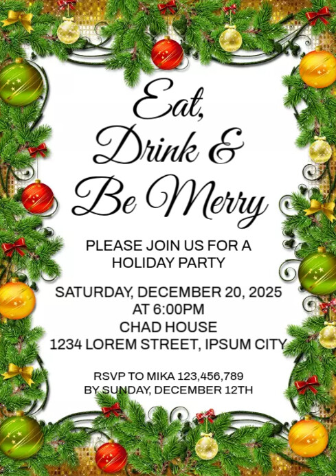 Christmas Party A4 template