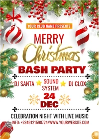 christmas party A6 template
