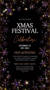 christmas party Instagram Story template