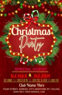 Christmas PARTY Half Page Wide template