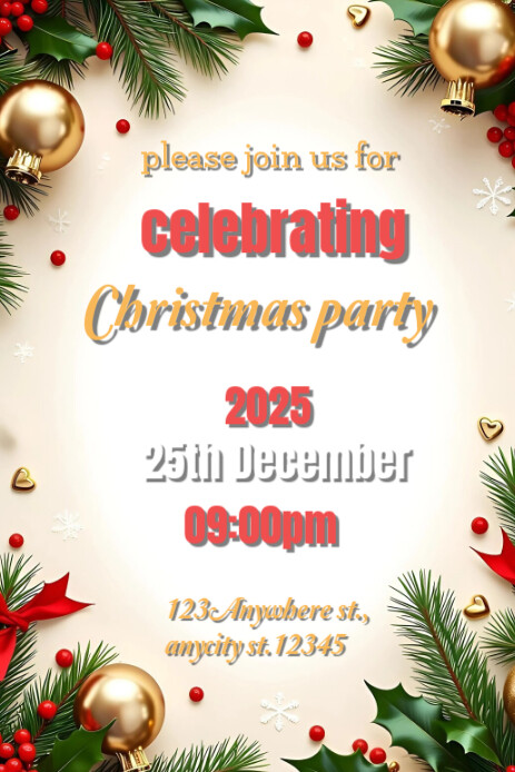 Christmas party Ihluzo le-Pinterest template