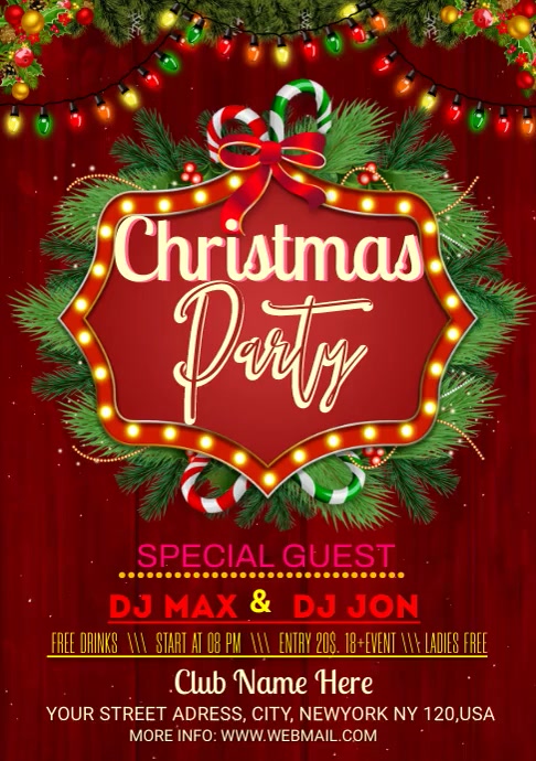 Christmas PARTY Template | PosterMyWall