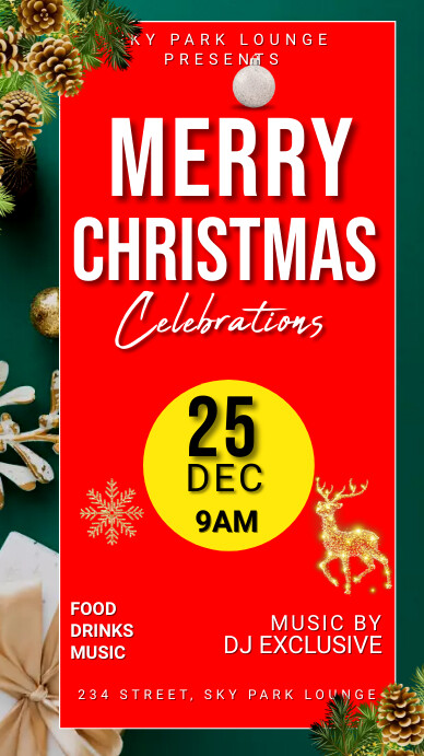 christmas party Instagram Story template