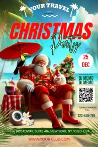 Christmas Party Poster template