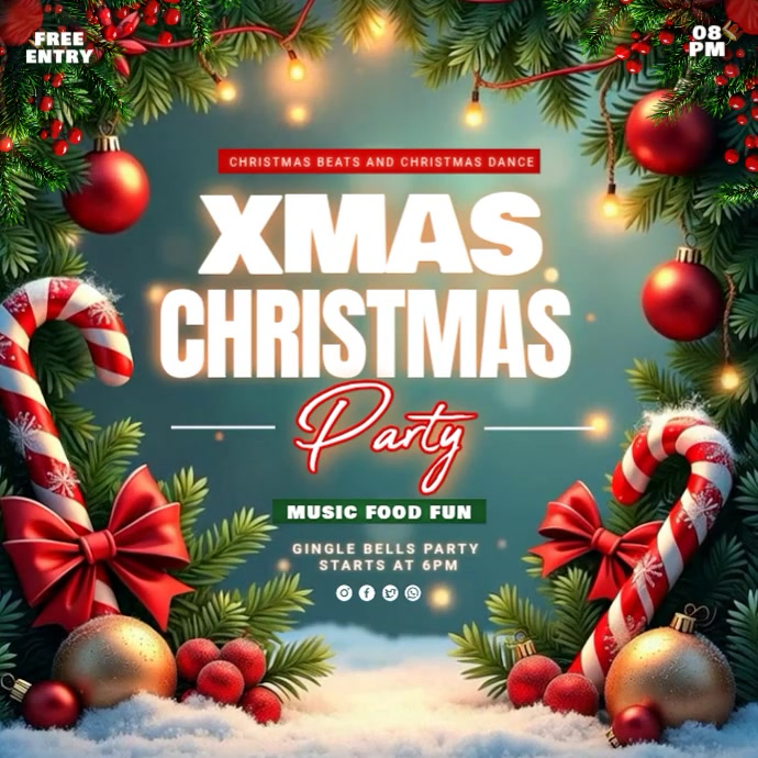 Plantilla de Christmas party | PosterMyWall