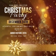 CHRISTMAS PARTY DIGITAL INVITATION Message Instagram template