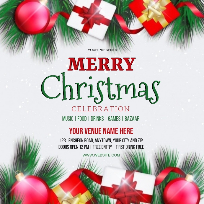 CHRISTMAS PARTY EVENT Design Template Iphosti le-Instagram