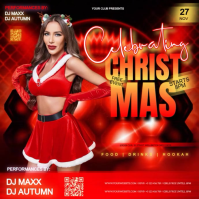 Christmas party event design template Square (1:1)