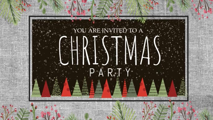 Christmas Party Facebook Cover Video Template | PosterMyWall