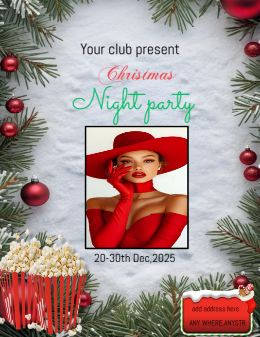 Christmas party flyer design template | PosterMyWall
