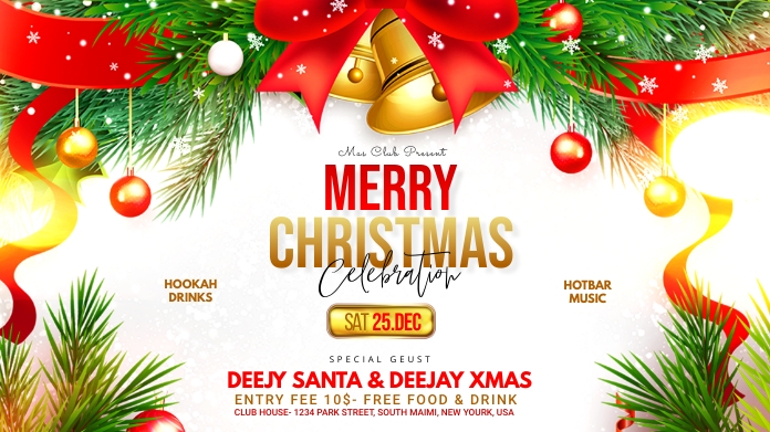 Christmas Party Flyer Twitter 帖子 template