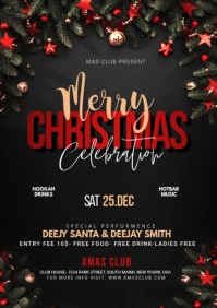 Christmas Party Flyer A1 template
