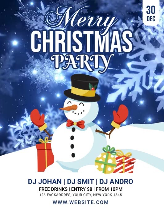 Christmas party Flyer Template | PosterMyWall