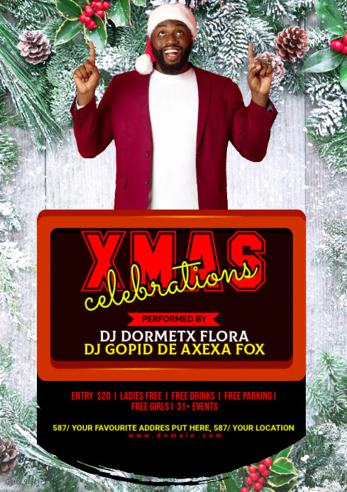 Christmas Party Flyer A4 template