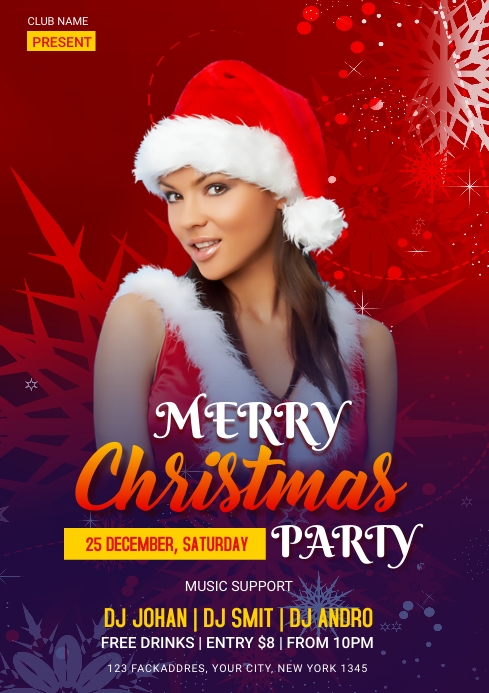 Christmas party Flyer Template | PosterMyWall