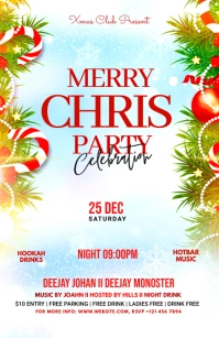 Christmas Party Flyer Half Page Wide template