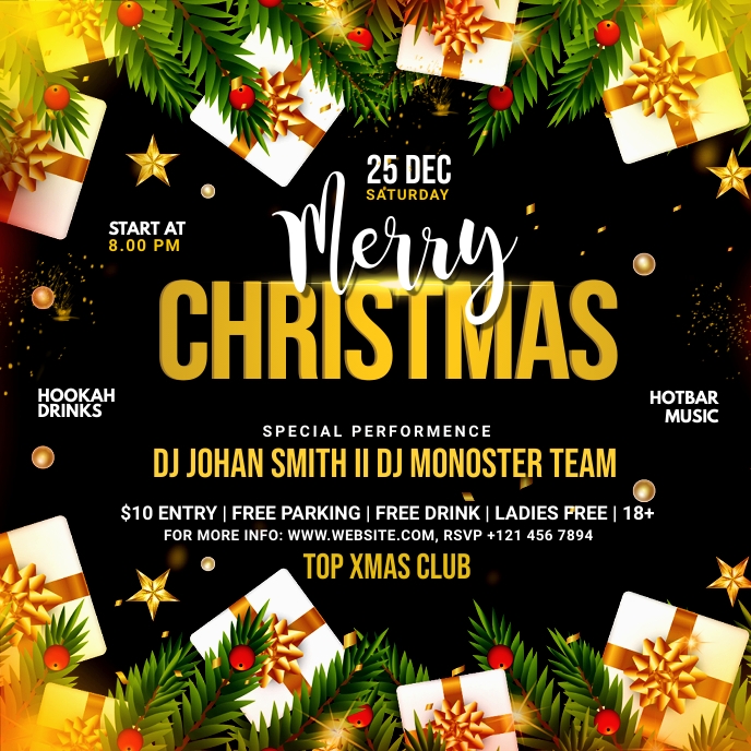 Christmas Party Flyer Template | PosterMyWall