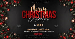 Christmas Party Flyer Anuncio de Facebook template