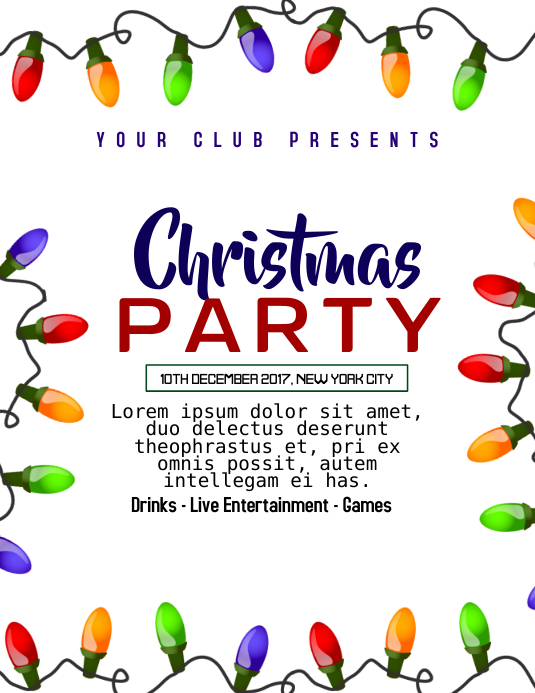 Christmas Party Flyer Template PosterMyWall Christmas Party Flyer Template PosterMyWall