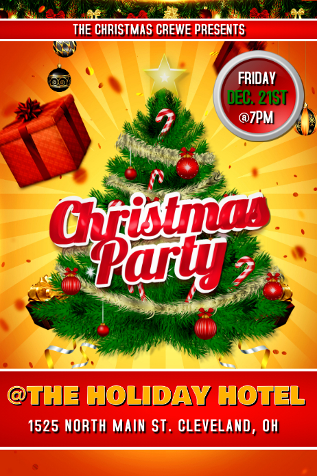 Modello Volantino Festa Di Natale Postermywall