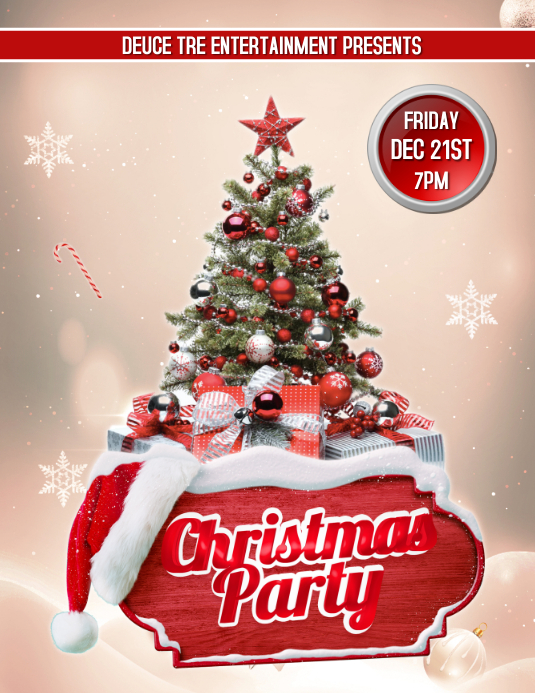 Modello Volantino Festa Di Natale Postermywall