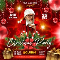 christmas party flyer template Instagram Post