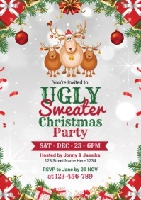 christmas party flyer template A4