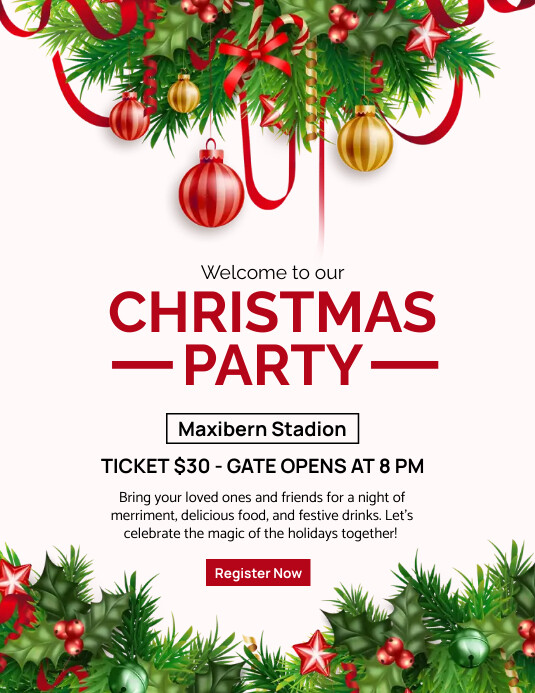 Christmas Party Flyer Template PosterMyWall