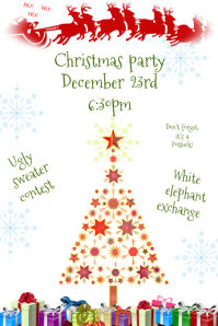office christmas party flyer