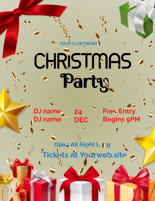 Christmas party flyers template PosterMyWall Christmas party flyers template PosterMyWall