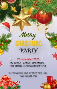 Christmas Party Half Page Wide template