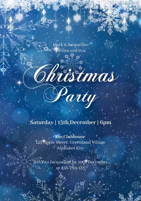 Plantilla de Christmas Party Invitation | PosterMyWall