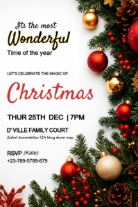 christmas party invitation Plakat template