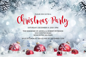 Christmas Party Invitation Label template