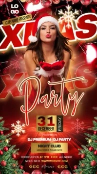 Christmas Party Invitation Historia de Instagram template