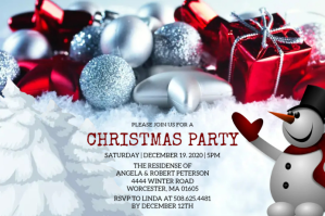 Christmas Party Invitation Etiket template