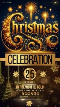 christmas party invitation Instagram Story template