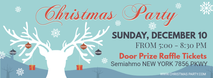 Copy of Christmas Party Invitation Facebook Banner | PosterMyWall