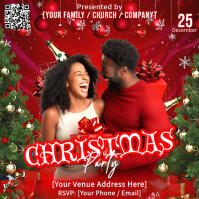 Christmas Party Invitation Flyer – Holiday Celebration Poster template