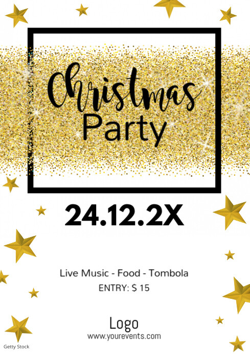 Christmas Party Invitation Flyer Poster Event Template | PosterMyWall