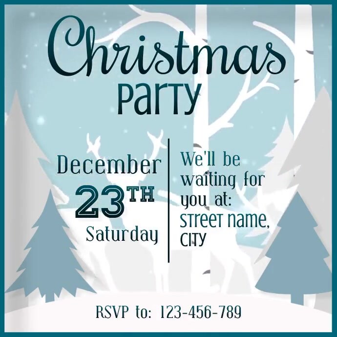 Copy of Christmas Party Invitation Instagram Facebook | PosterMyWall