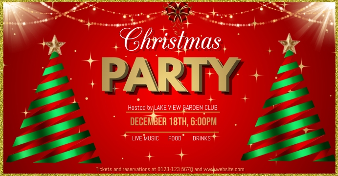 Christmas Party invitation poster Template | PosterMyWall