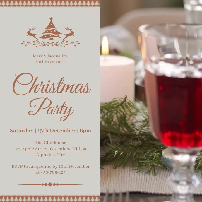 Copy of Christmas Party Invitation Template | PosterMyWall
