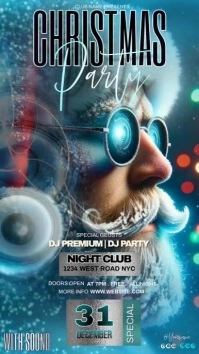 CHRISTMAS PARTY INVITATION VIDEO Instagram Story template