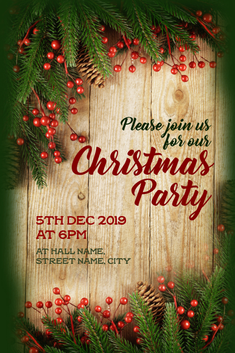 christmas-party-invite-template-postermywall