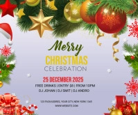 Christmas Party medium Rectangle template