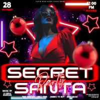 Christmas party Night Event Design Template 方形(1:1)