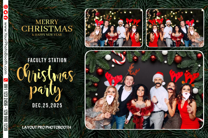 Christmas Party Photobooth Template | PosterMyWall